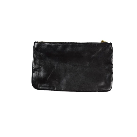 Marc Jacobs Black Leather Clutch Gold Zipper - Picture 6 of 9